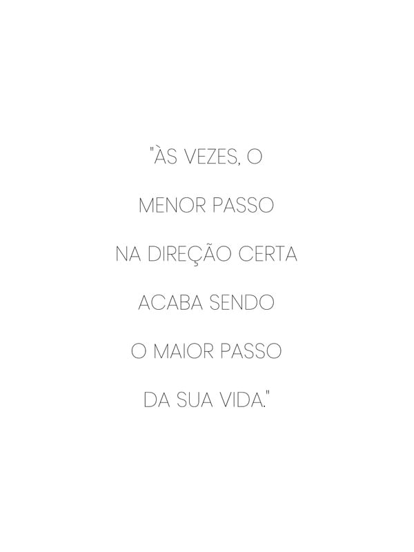 MENOR PASSO NA DIREÇÃO CERTA