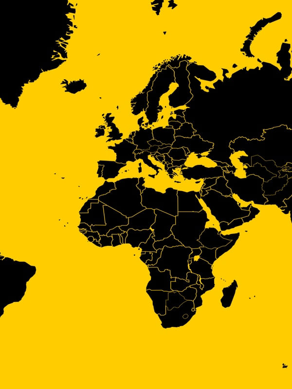 MAPA MUNDI PRETO FUNDO AMARELO OURO PARTE 2 DE 3