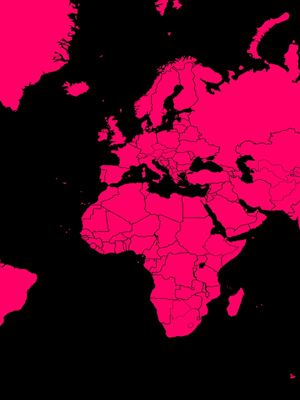 MAPA MUNDI VERMELHO INTENSO FUNDO PRETO PARTE 2 DE 3