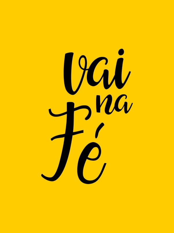 VAI NA FÉ FUNDO AMARELO OURO