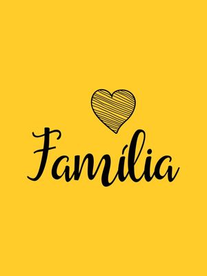 FAMÍLIA FUNDO AMARELO CORAÇÃO PRETO