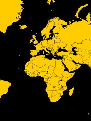 MAPA MUNDI AMARELO OURO FUNDO PRETO PARTE 2 DE 3