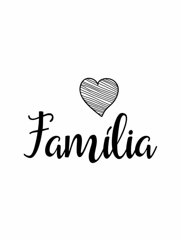 FAMÍLIA FUNDO BRANCO CORAÇÃO PRETO