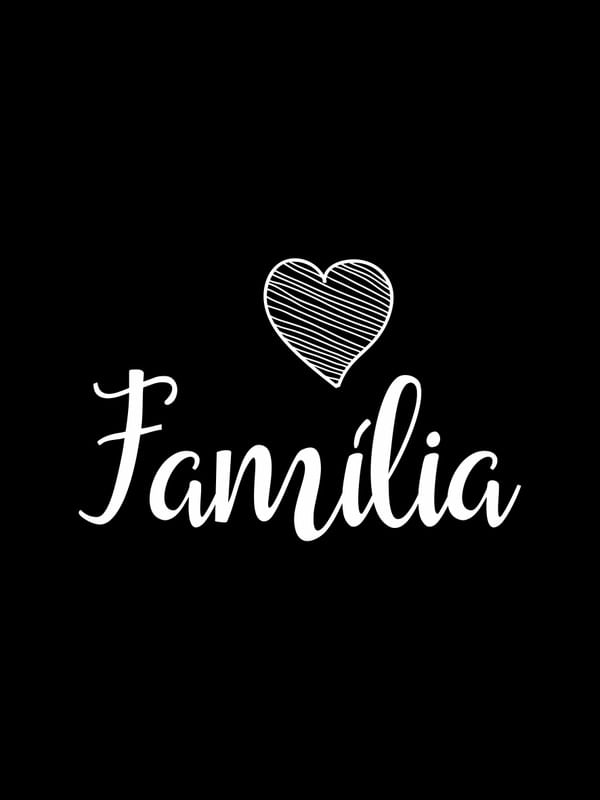 FAMÍLIA FUNDO PRETO CORAÇÃO BRANCO