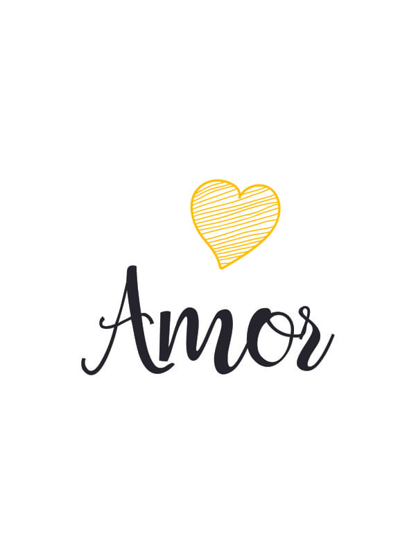 AMOR FUNDO BRANCO CORAÇÃO AMARELO