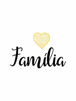 FAMÍLIA FUNDO BRANCO CORAÇÃO AMARELO