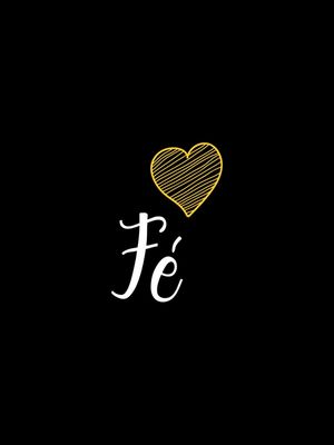 FÉ FUNDO PRETO CORAÇÃO AMARELO