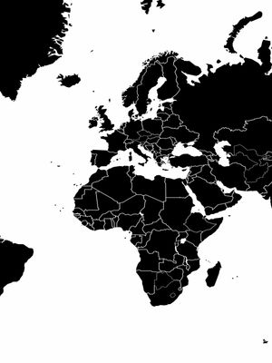 MAPA MUNDI PRETO FUNDO BRANCO PARTE 2 DE 3