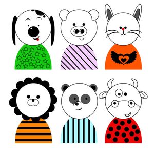 ANIMAIS BRANCO E COR