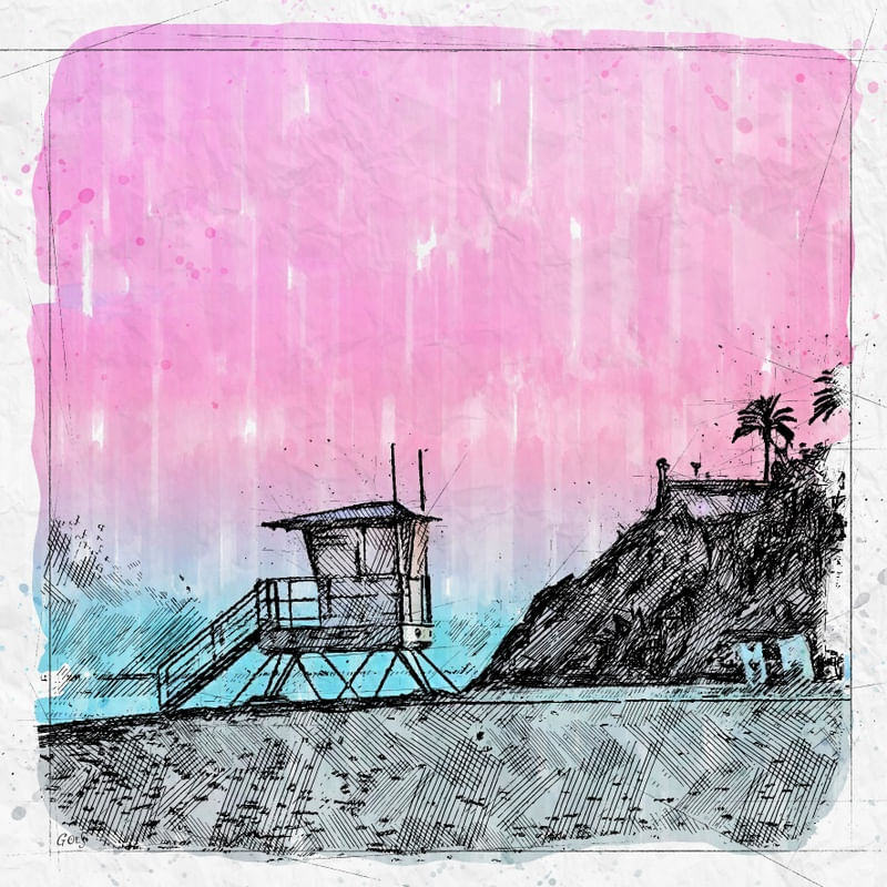 PINK SUNSET CALIFORNIA