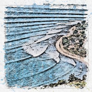 RINCON SURF POINT CALIFORNIA SKETCH