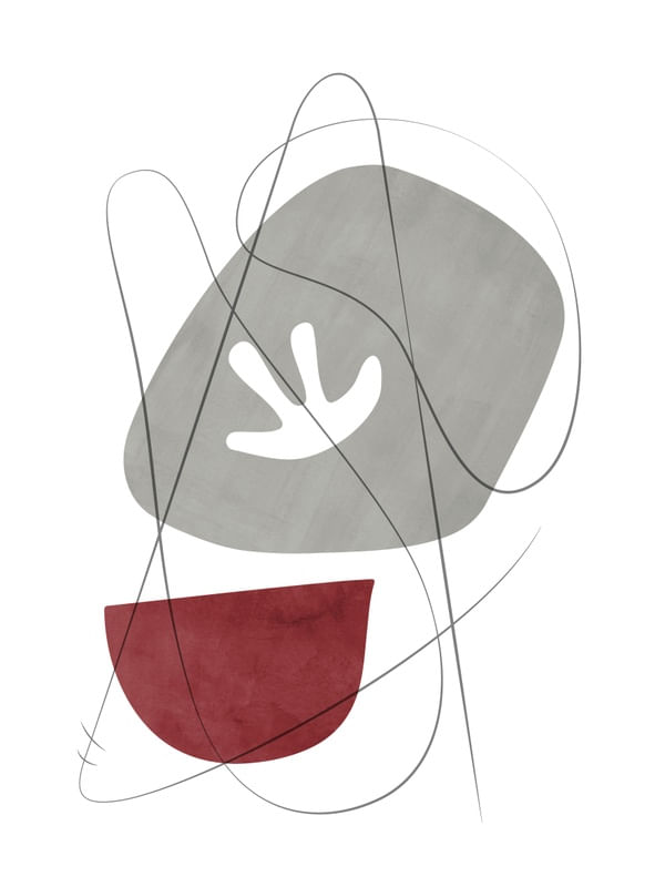 COMPOSIÇÃO ABSTRATA COM LINHAS CINZENTAS 7