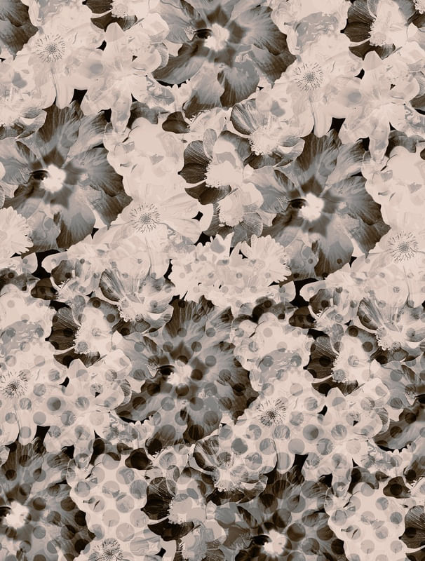 DARK FLORAL HALFTONE 2