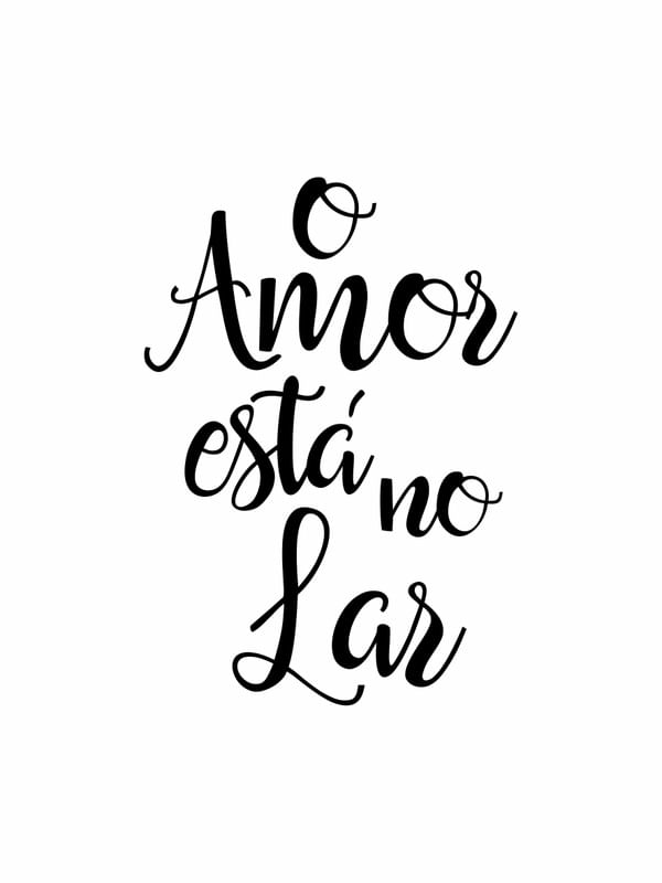 O AMOR ESTÁ NO LAR FUNDO BRANCO