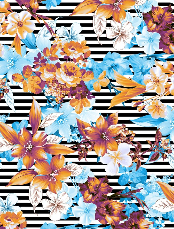 FLORAL STRIPE