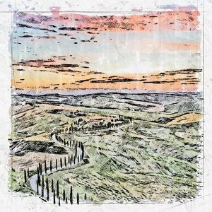 FINAL DE TARDE NA TOSCANA SKETCH