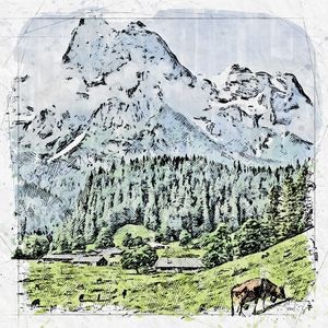 MONTANHAS SUIÇA SKETCH