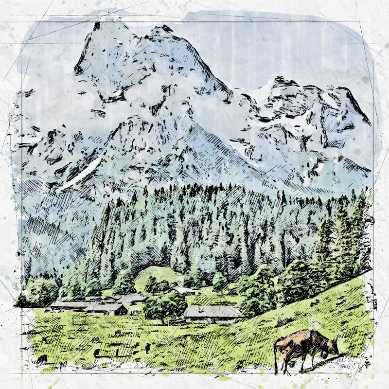MONTANHAS SUIÇA SKETCH