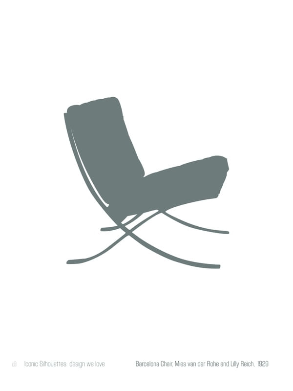 ICONIC SILHOUETTES. DESIGN WE LOVE - BARCELONA CHAIR, MIES VAN DER ROHE AND LILLY REICH-CINZA