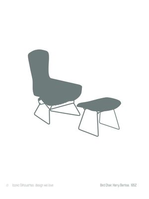 ICONIC SILHOUETTES. DESIGN WE LOVE - BIRD CHAIR, HARRY BERTOIA-CINZA