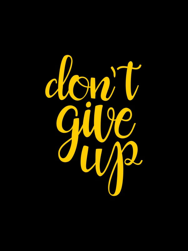 DONT GIVE UP AMARELO OURO