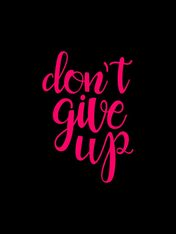 DONT GIVE UP VERMELHO INTENSO