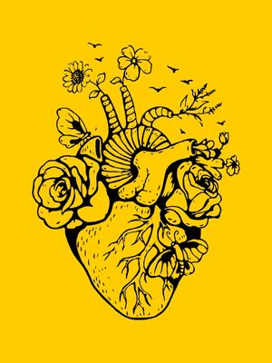 HAPPY HEART ANATOMY AMARELO OURO