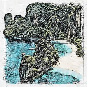 MAR AZUL TAILANDIA SKETCH