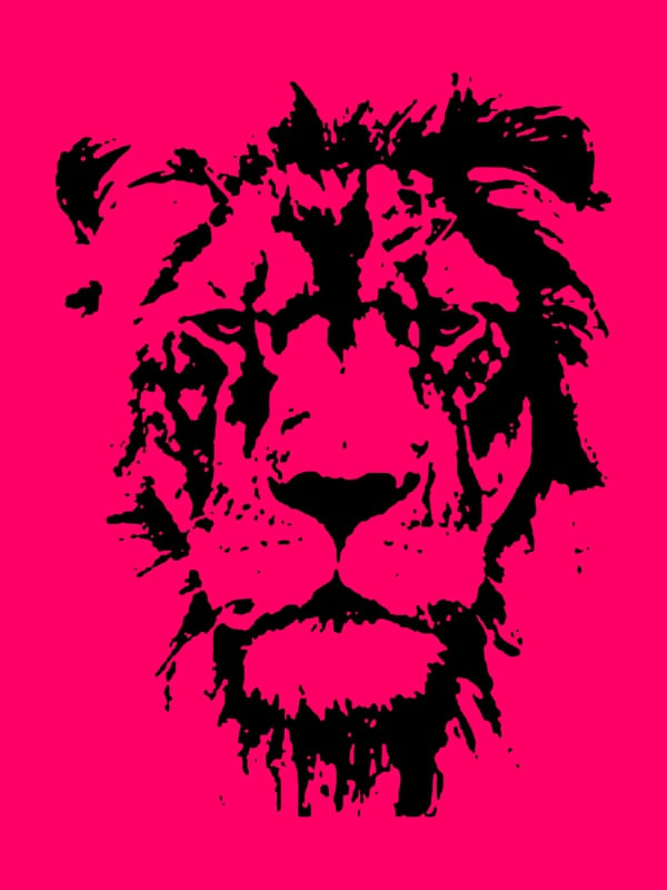 LION ART VERMELHO INTENSO