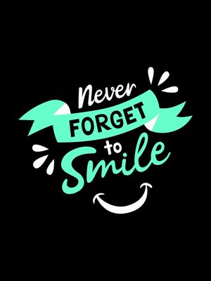 NEVER FORGET TO SMILE VERDE TURQUESA