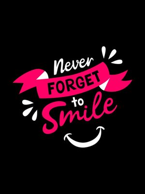 NEVER FORGET TO SMILE VERMELHO INTENSO