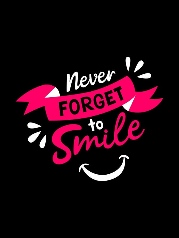 NEVER FORGET TO SMILE VERMELHO INTENSO