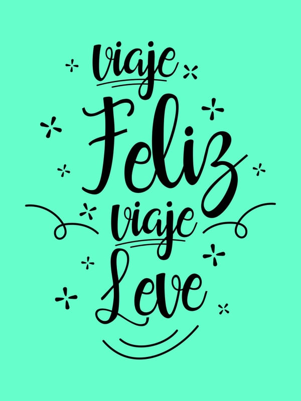 VIAJE FELIZ VIAJE LEVE VERDE TURQUESA