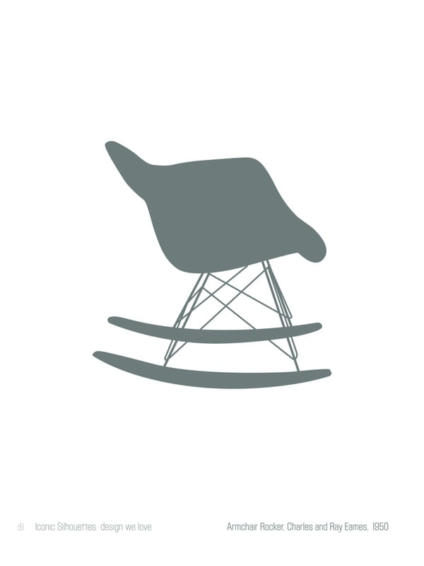 ARMCHAIR ROCKER, CHARLES AND RAY EAMES - ICONIC SILHOUETTES. DESIGN WE LOVE - CINZA