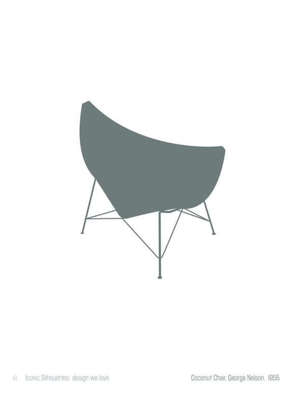 COCONUT CHAIR, GEORGE NELSON - ICONIC SILHOUETTES. DESIGN WE LOVE -CINZA