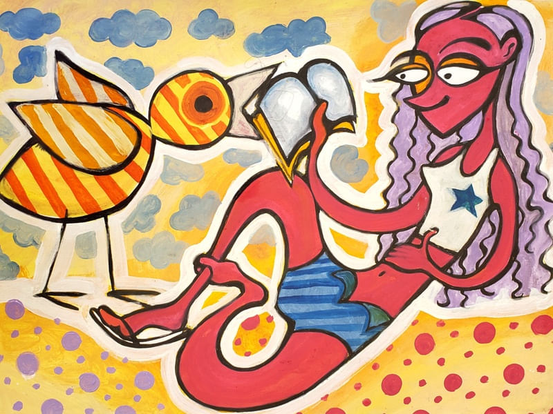 GAROTA E PÁSSARO