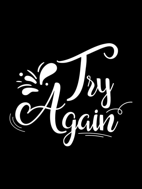 TRY AGAIN FUNDO PRETO