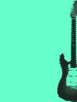 GUITARRA ELÉTRICA POLIGONAL VERDE TURQUESA
