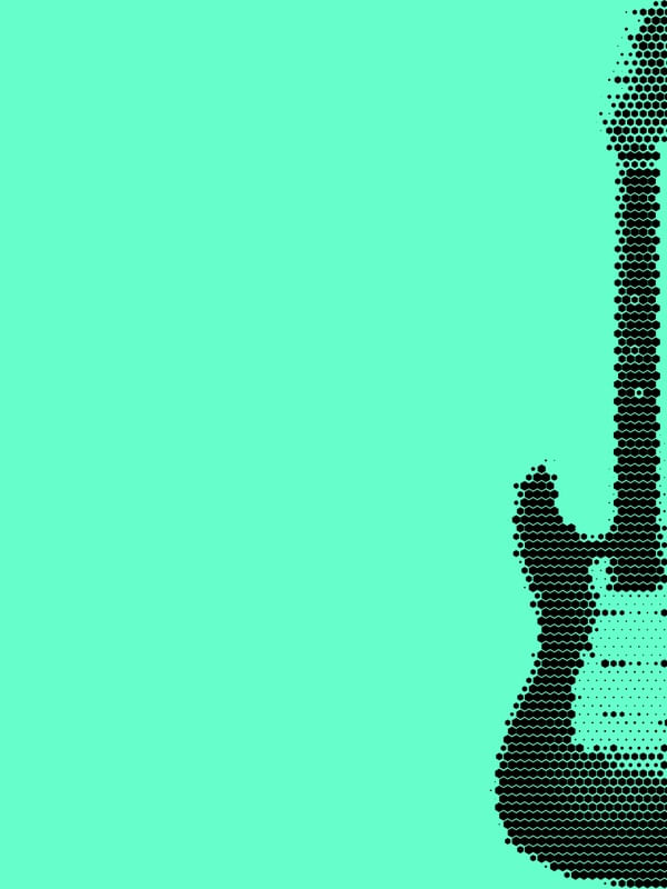 GUITARRA ELÉTRICA POLIGONAL VERDE TURQUESA