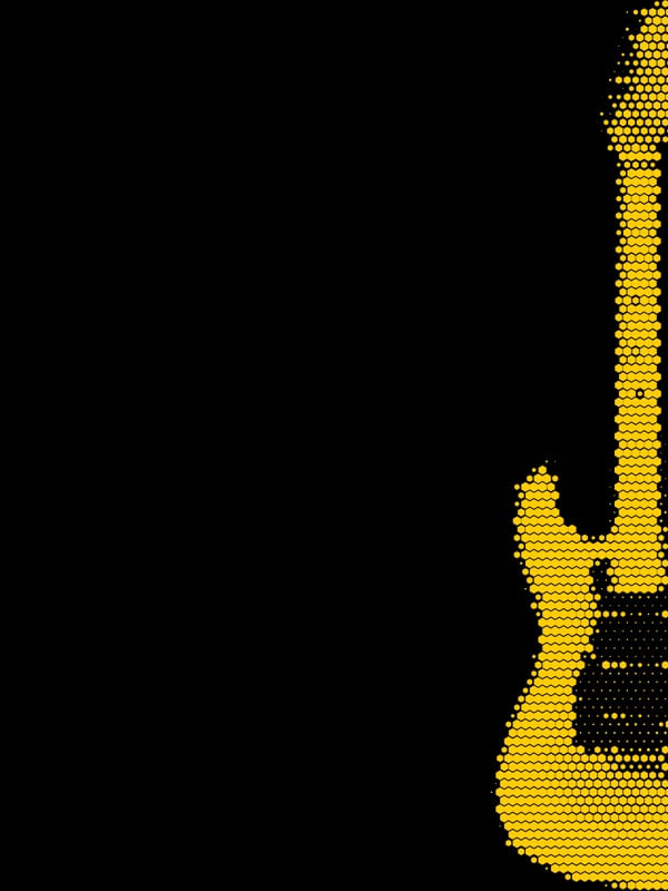GUITARRA ELÉTRICA POLIGONO BLACK AMARELO OURO