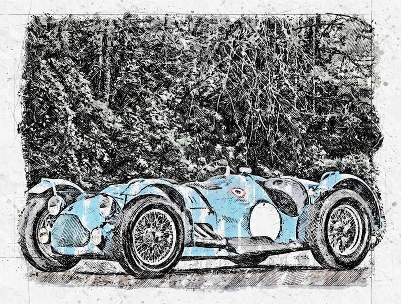 1950 TALBOT-LAGO (FANGIO) SKETCH