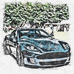 ASTON MARTIN VANQUISH SKETCH AUTO CLASSICOS 007