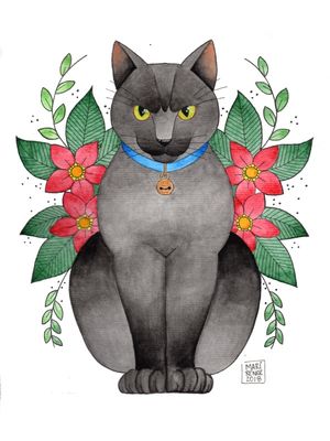 TATTOO GATO PRETO
