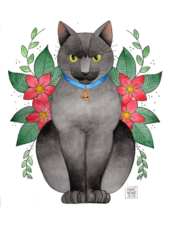 TATTOO GATO PRETO