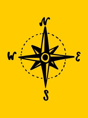 SCRIBBLE COMPASS AMARELO OURO