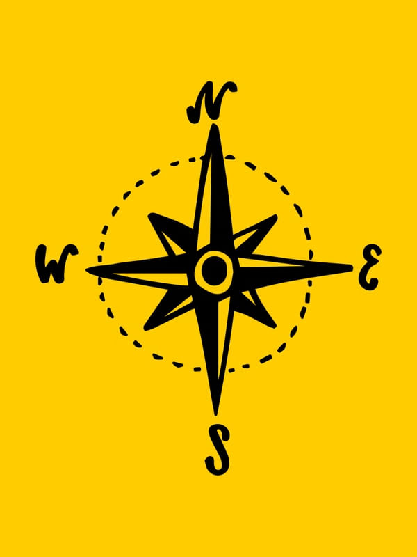 SCRIBBLE COMPASS AMARELO OURO