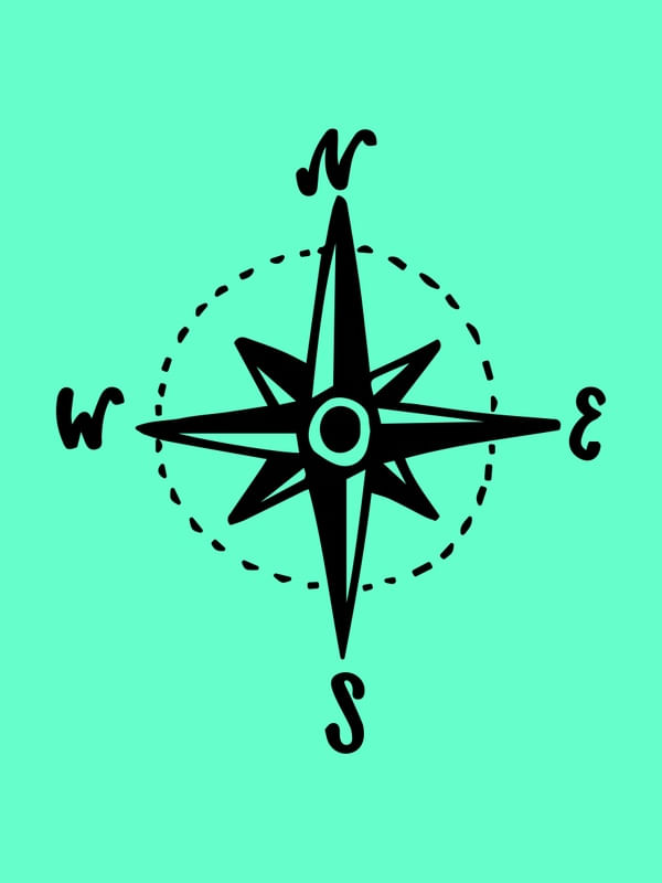 SCRIBBLE COMPASS VERDE TURQUESA