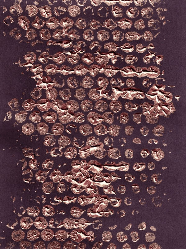 BLOTS AND DOTS 1, VIOLET ROSE GOLD