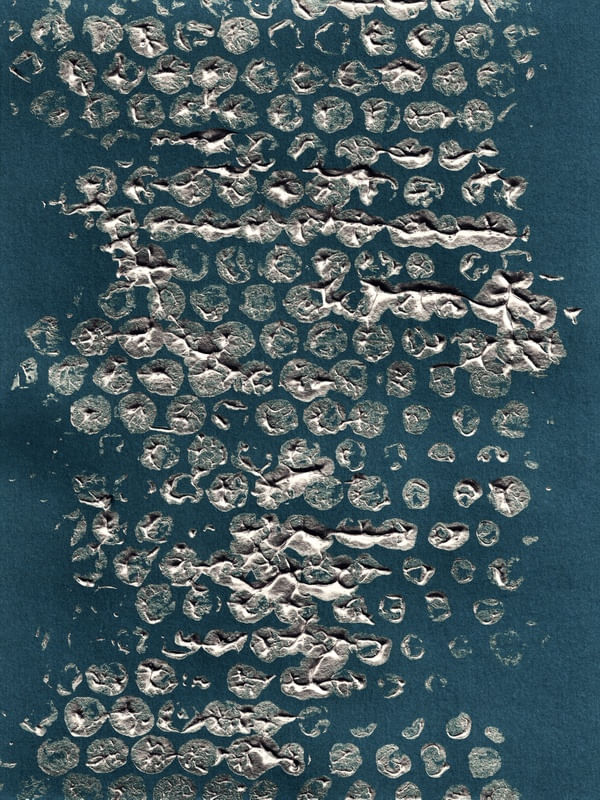 BLOTS AND DOTS 1, SILVER DARK TEAL