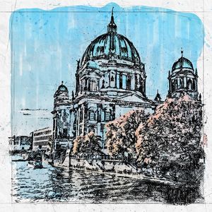 CATEDRAL BERLIM ALEMANHA SKETCH